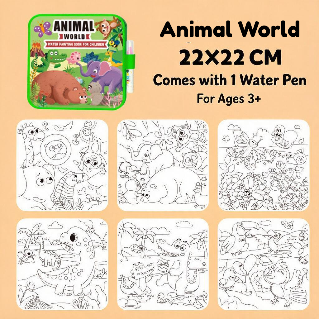 DoodleDry™ | Mess-Free Reusable Magic Watercolor Book for Kids