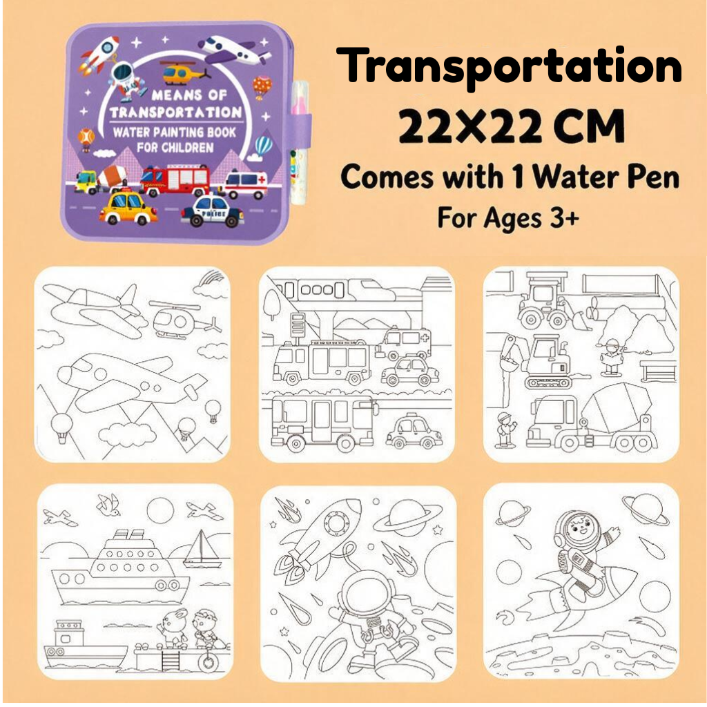 DoodleDry™ | Mess-Free Reusable Magic Watercolor Book for Kids