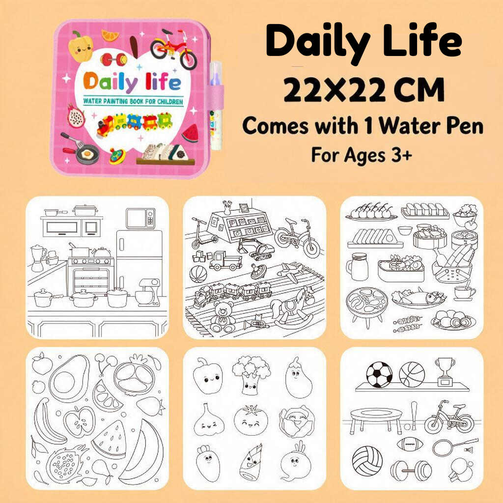DoodleDry™ | Mess-Free Reusable Magic Watercolor Book for Kids