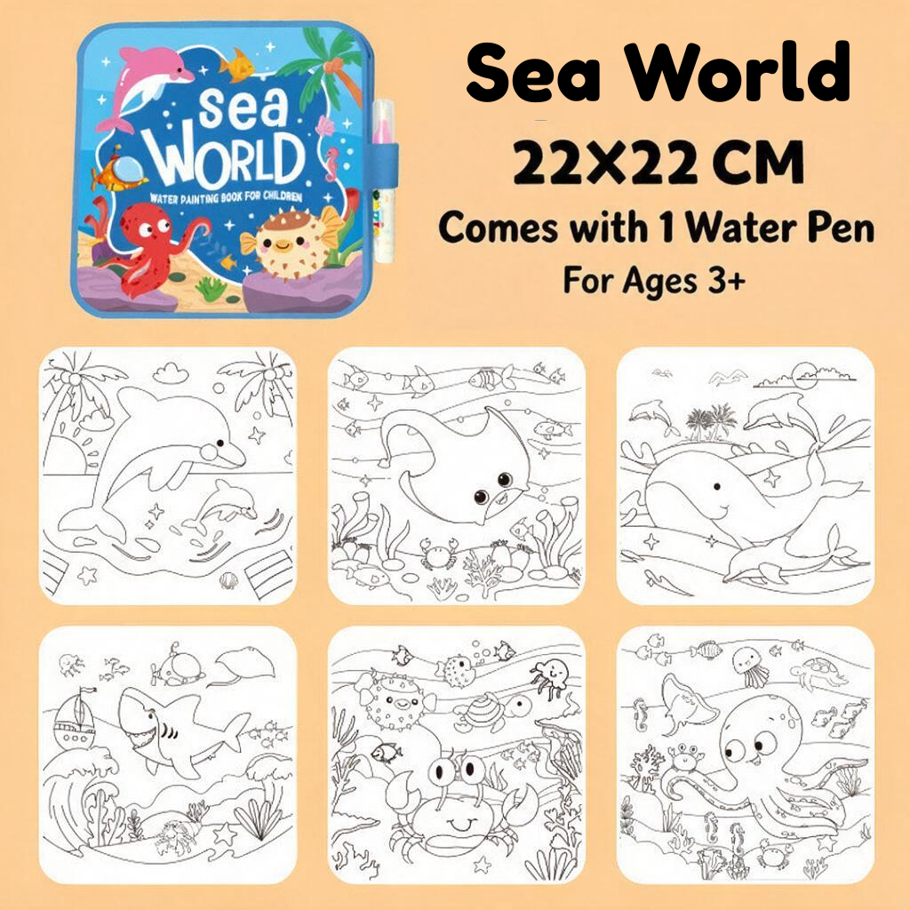 DoodleDry™ | Mess-Free Reusable Magic Watercolor Book for Kids