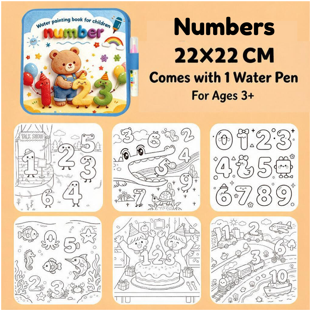 DoodleDry™ | Mess-Free Reusable Magic Watercolor Book for Kids