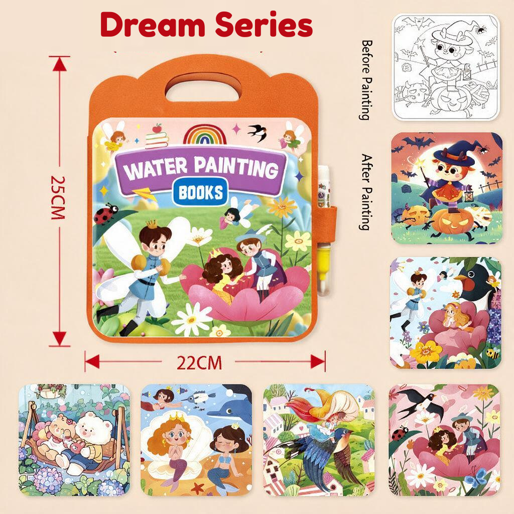DoodleDry™ | Mess-Free Reusable Magic Watercolor Book for Kids