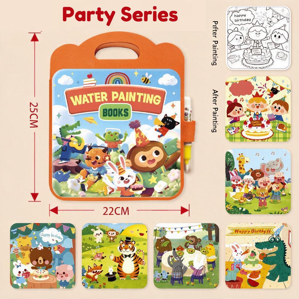 DoodleDry™ | Mess-Free Reusable Magic Watercolor Book for Kids