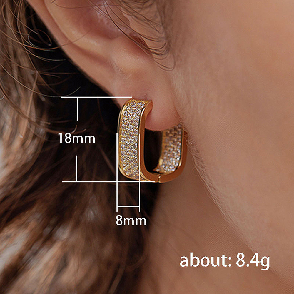 Diamond And Gold Hoop Earrings