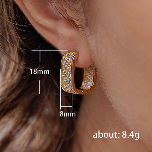 Diamond And Gold Hoop Earrings