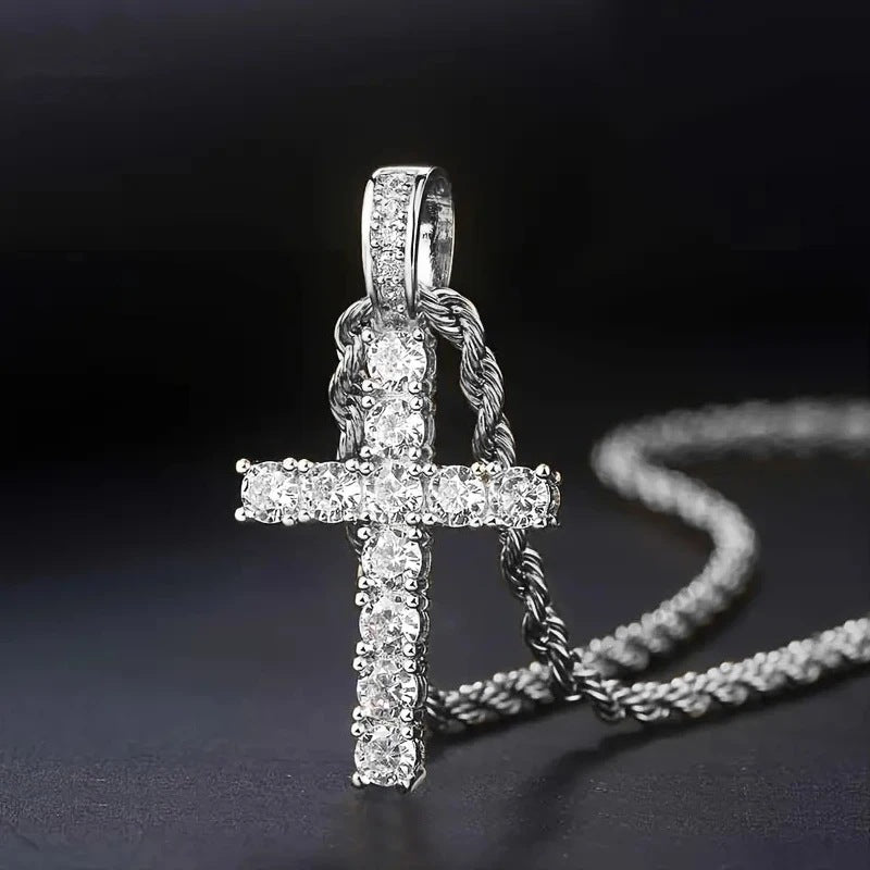 Silver Cross Pendant Necklace