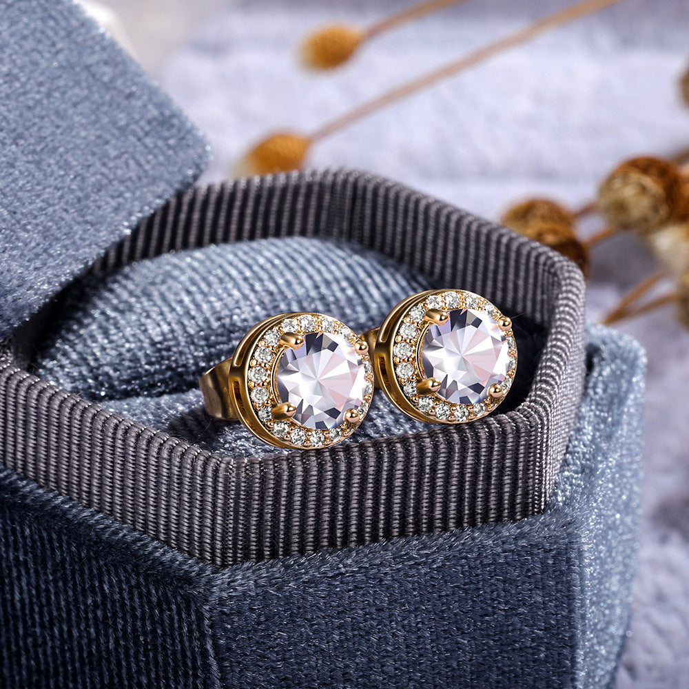 Gold And Diamond Earrings