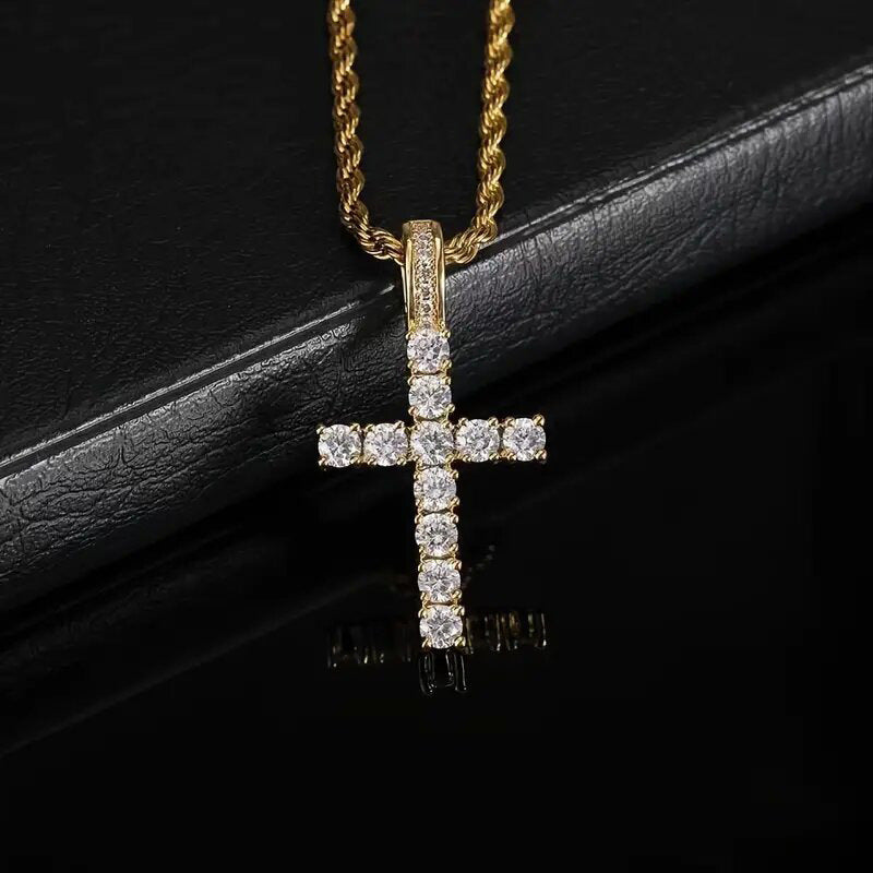 Golden Cross Pendant Necklace