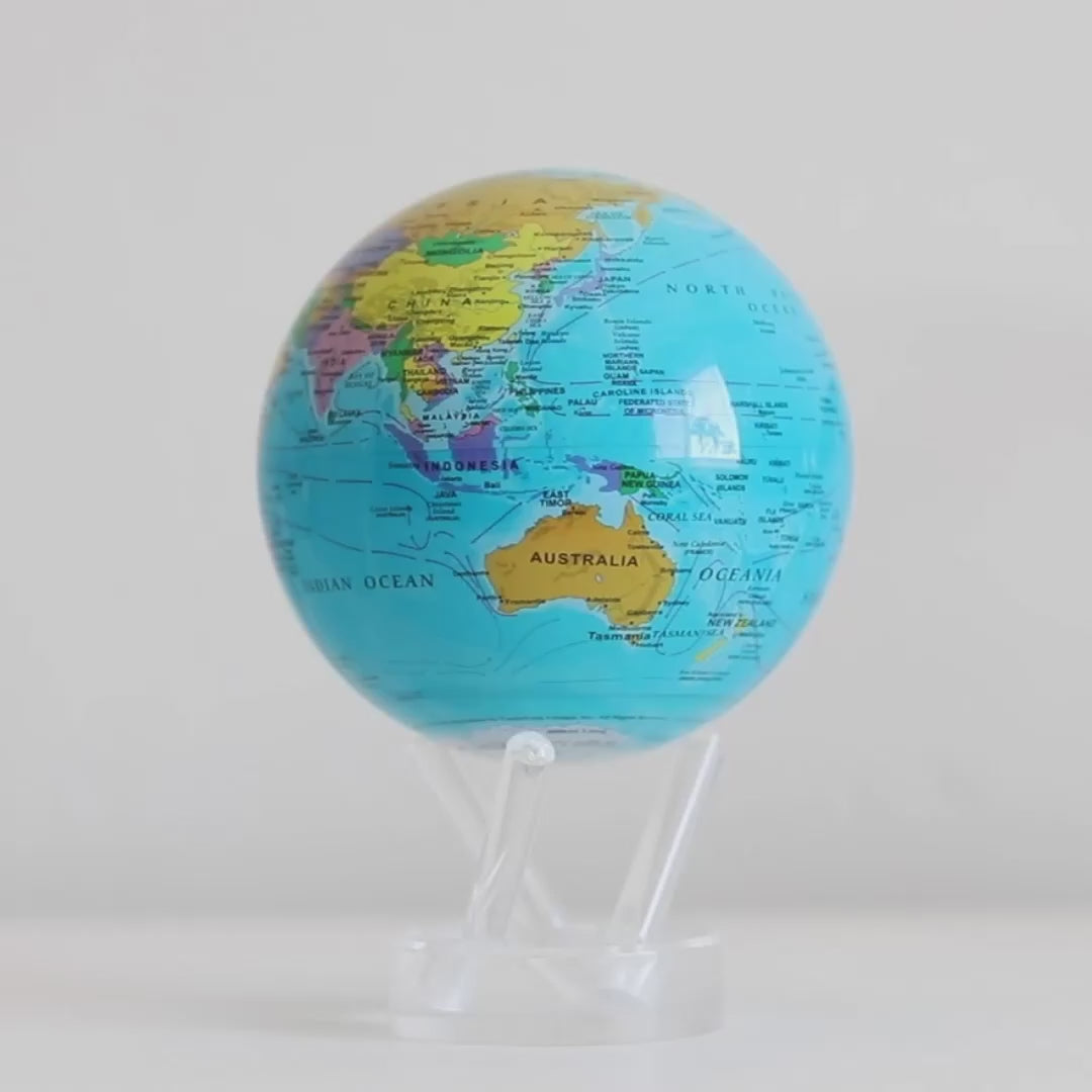 Ocean Blue Political Map MOOVA Globe