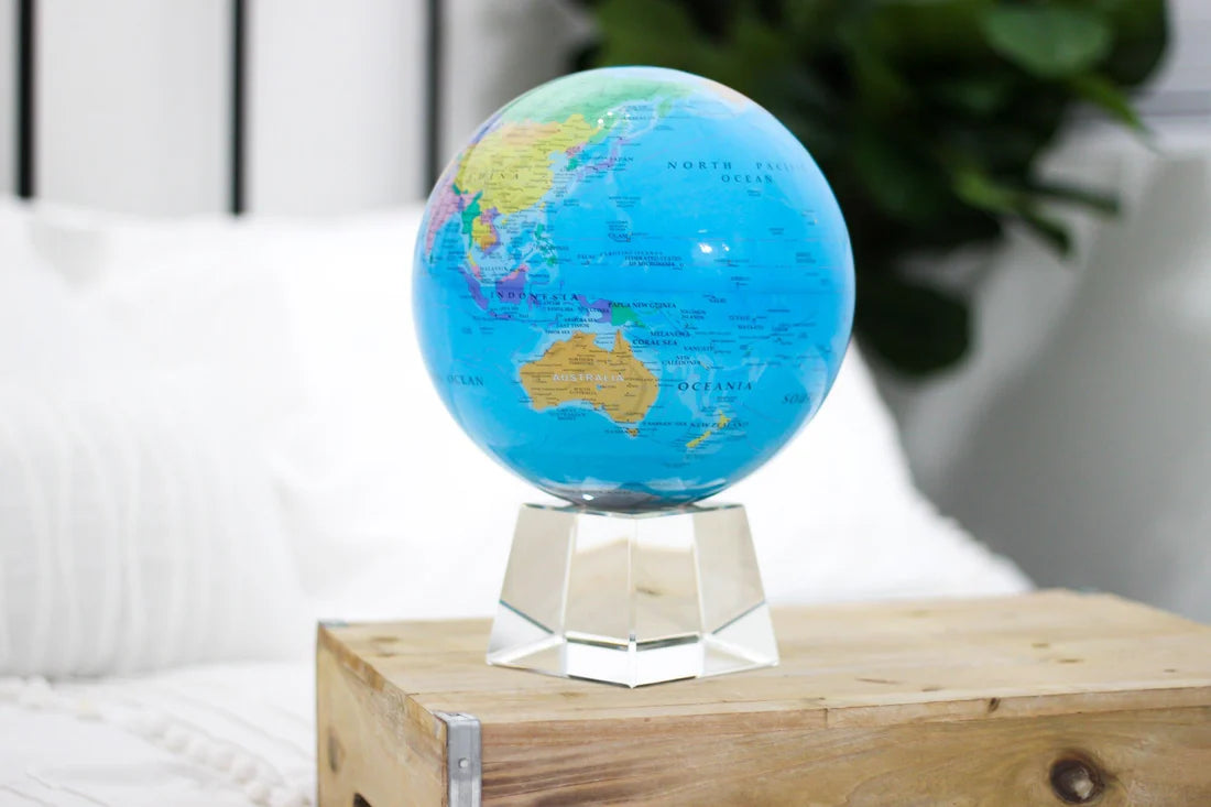 Ocean Blue Political Map MOOVA Globe