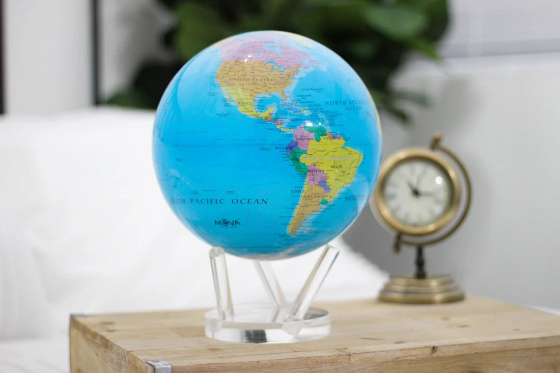 Ocean Blue Political Map MOOVA Globe